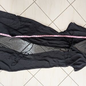 Sheer Black Long Cover-Up Romper